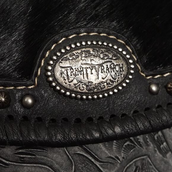 Trinity Ranch Concealed Carry Tote Bag Black Leather Western‎ Country Cowgirl - Picture 5 of 16